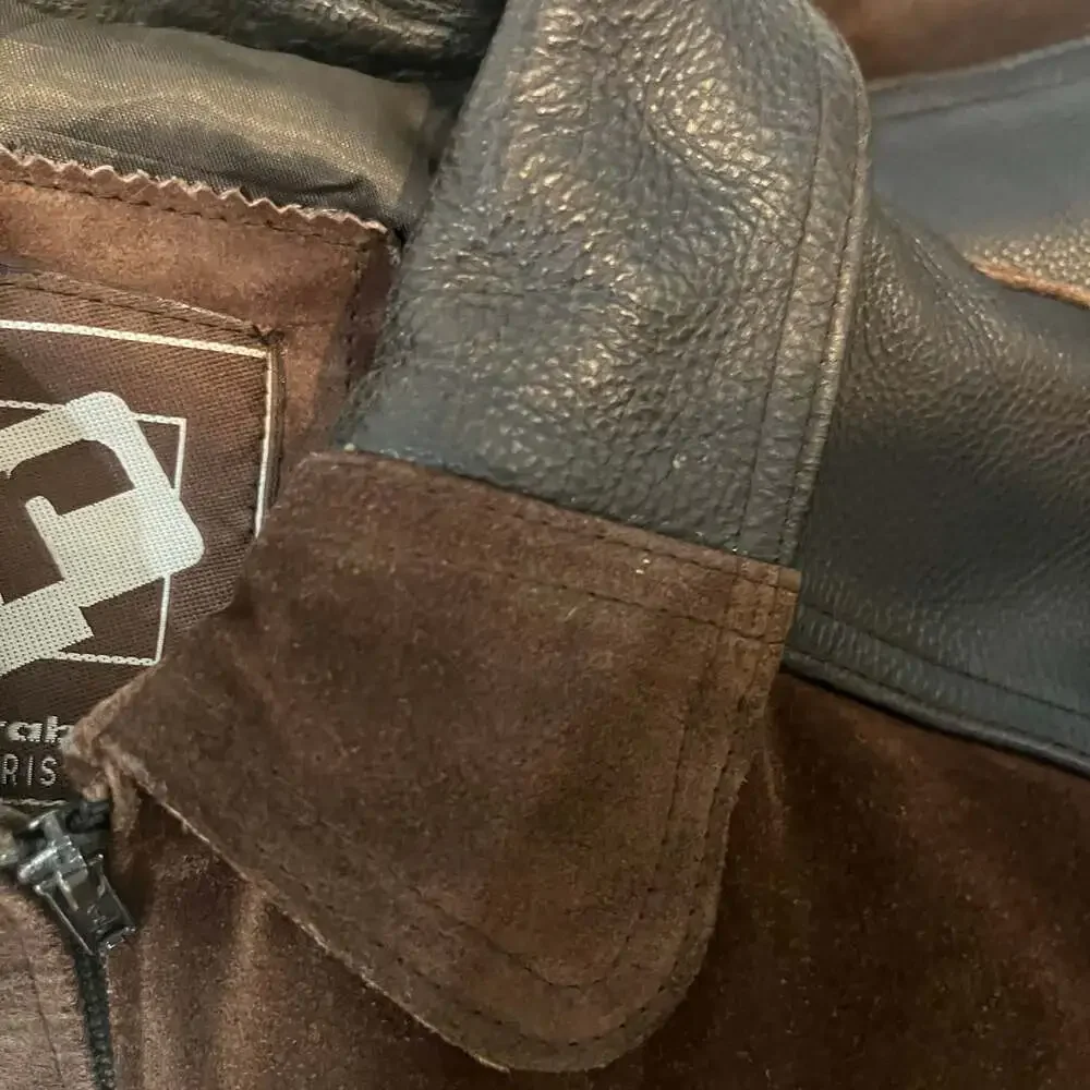 Vintage Paco Rabanne Brown Leather Jacket